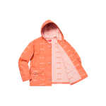 Supreme SS19 Logo Denim Turnout Jacket Orange Logo