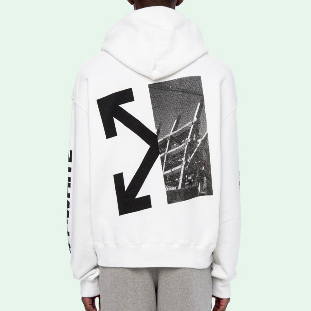 OFF-WHITE FW19 Splitted Arrows Oversized Hoodie