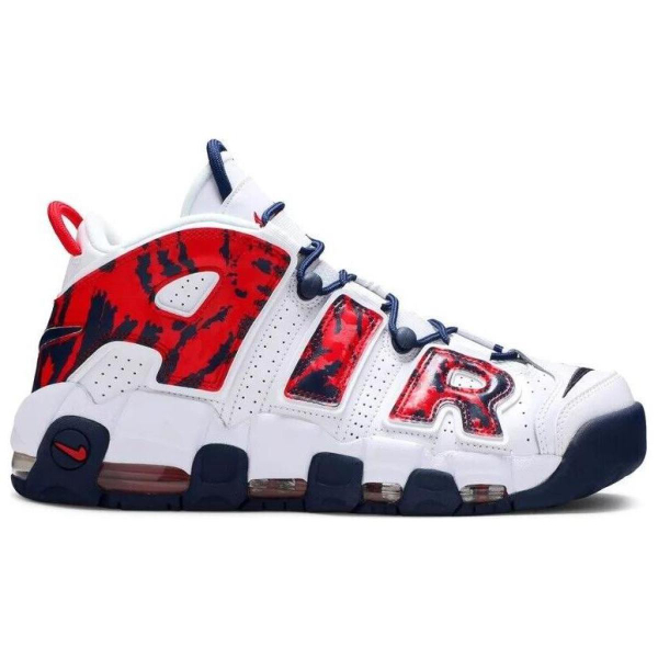 Nike Air More Uptempo red navy camo air