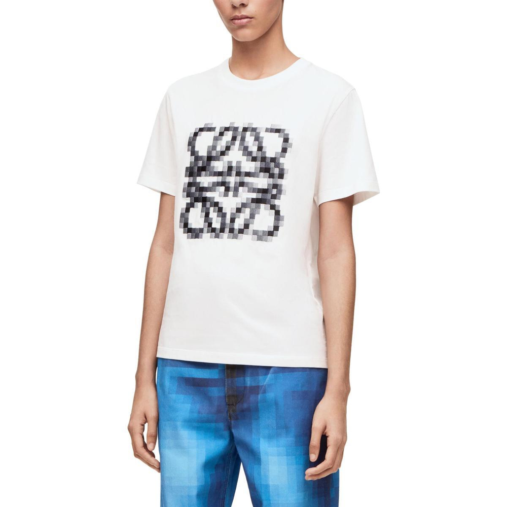 LOEWE SS23 Pixel Anagram-embroidered Logo T