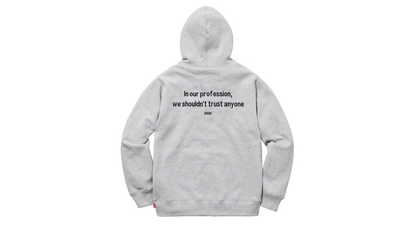 Supreme FW18 The Killer Hooded Sweatshirt Heather Grey