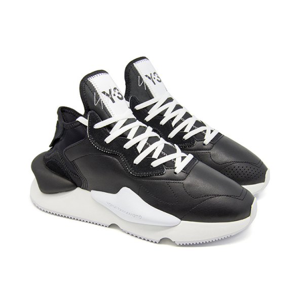 Adidas Y-3 Kaiwa Black White Black Heel
