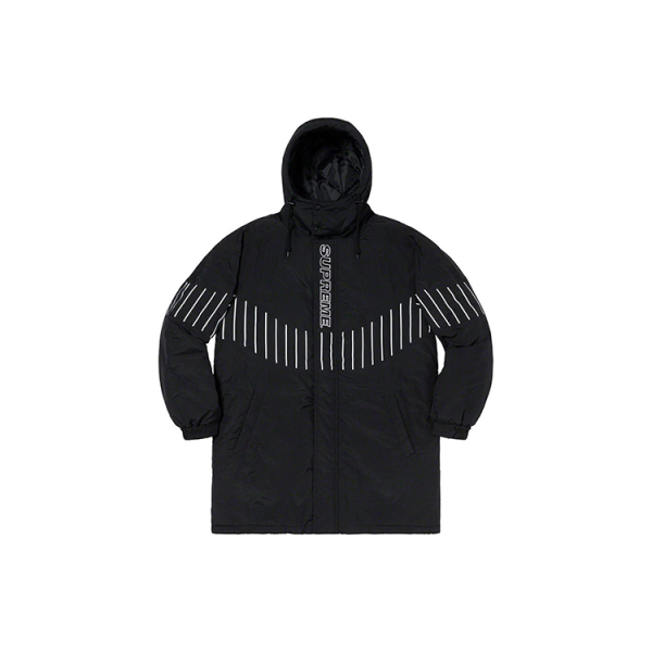 Supreme FW19 Week 13 Pinstripe Panel Sports Parka Black