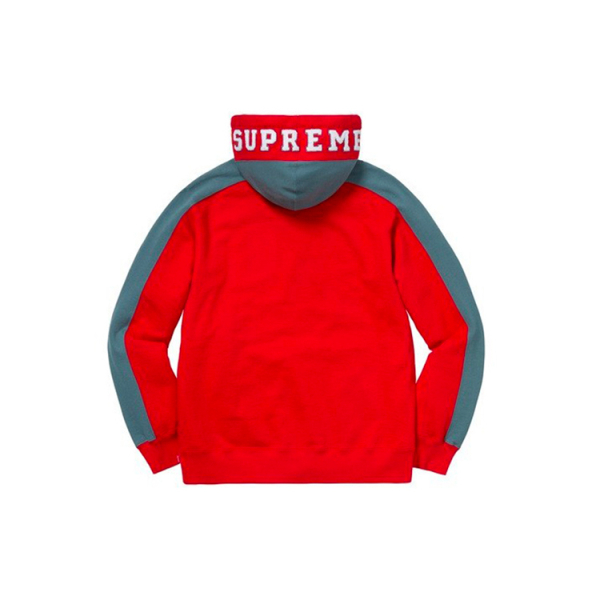 Supreme FW18 Paneled Hooded Sweatshirt Red