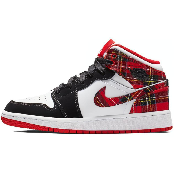 Jordan Air Jordan 1 Mid White Plaid