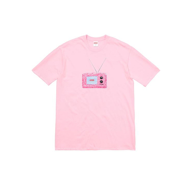 Supreme SS18 TV Tee Light Pink T