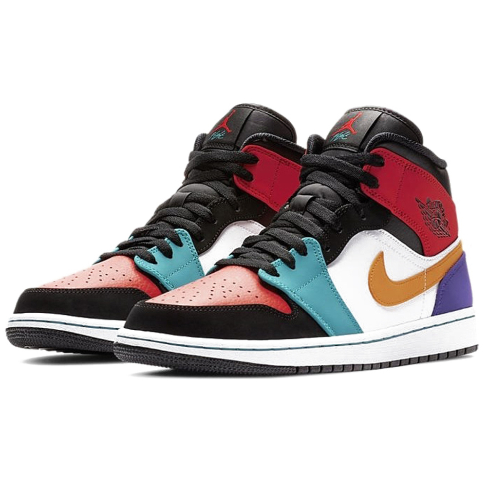 Jordan Air Jordan 1 Mid White/Red/Multi
