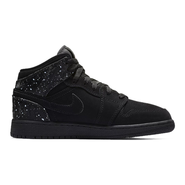Jordan Air Jordan 1 Mid Black Rush Pink White Splatter