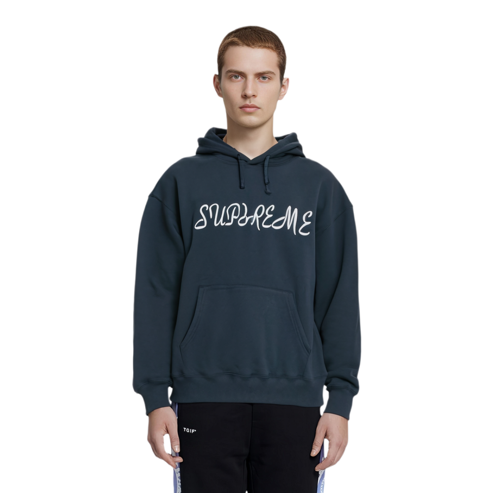 Supreme SS23 SS23 Week 1 SCRIPT HOODED SWEATSHIRT Logo
