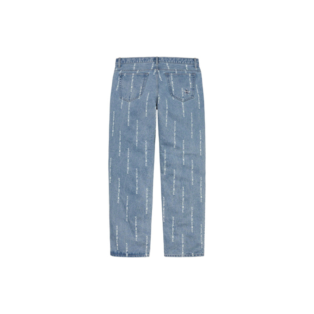Supreme FW20 Week 15 Logo Stripe Jacquard Regular Jean