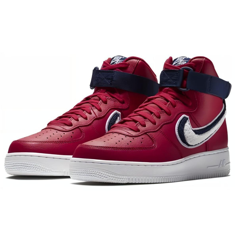 Nike Air Force 1 3D Chenille Swoosh Red White Blue