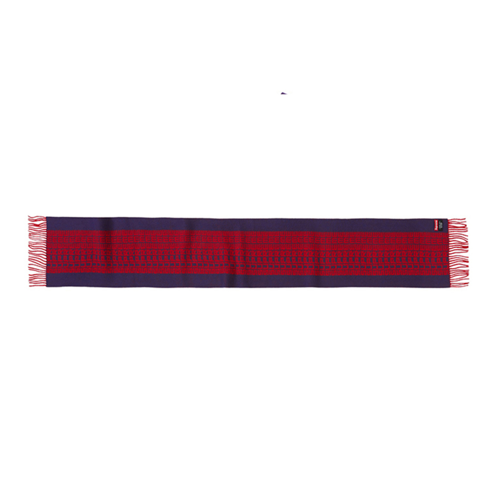 Supreme FW18 Logo Repeat Scarf Navy