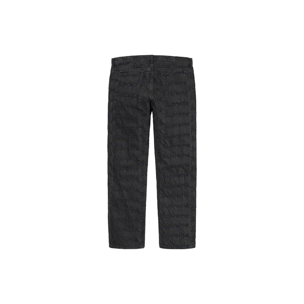 Supreme SS21 Week 10 Frayed Logos Regular Jean Logo
