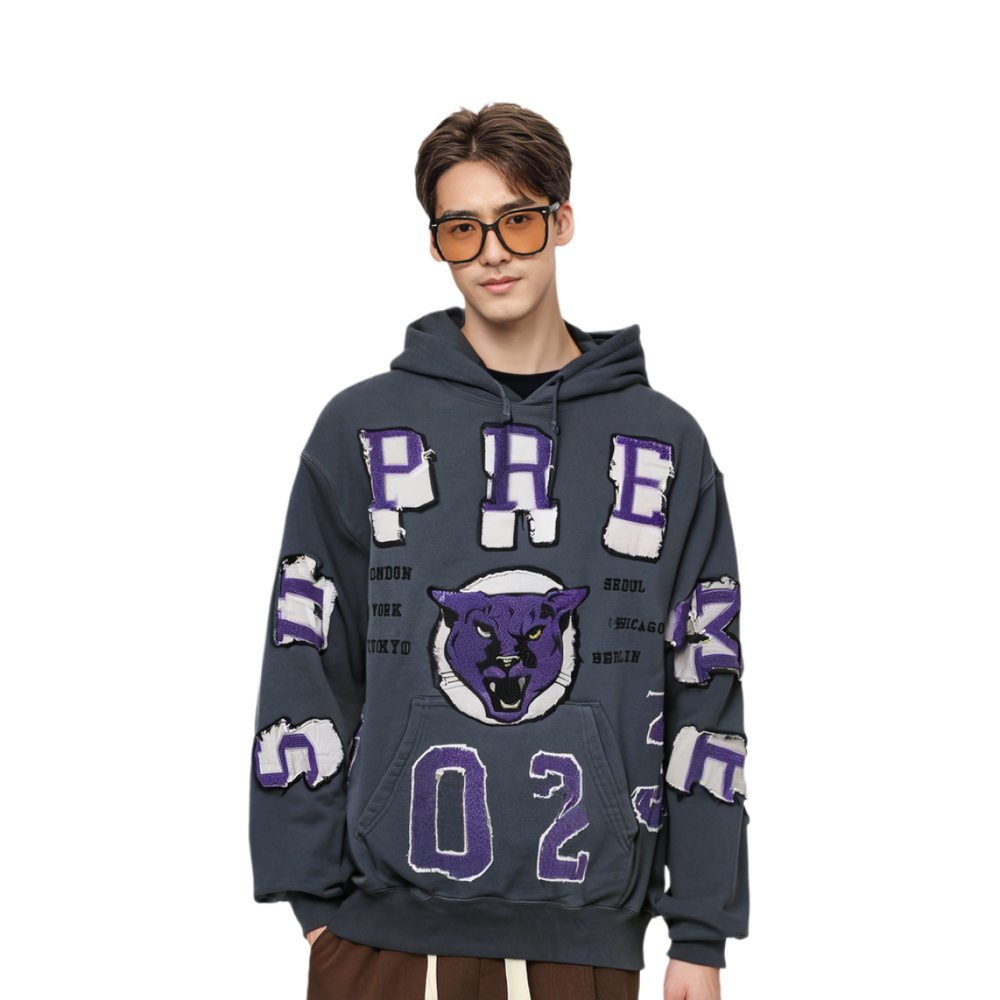 Supreme FW23 WEEK5 WASHED PANTHER HOODED SWEATSHIRT