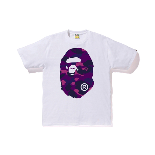 A BATHING APE Color Camo Big Ape Head T