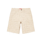 Supreme SS23 WEEK16 FRAYED PATCHWORK BAGGY DENIM SHORT logo