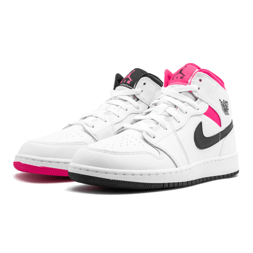 Jordan Air Jordan 1 Mid White Black Hyper Pink