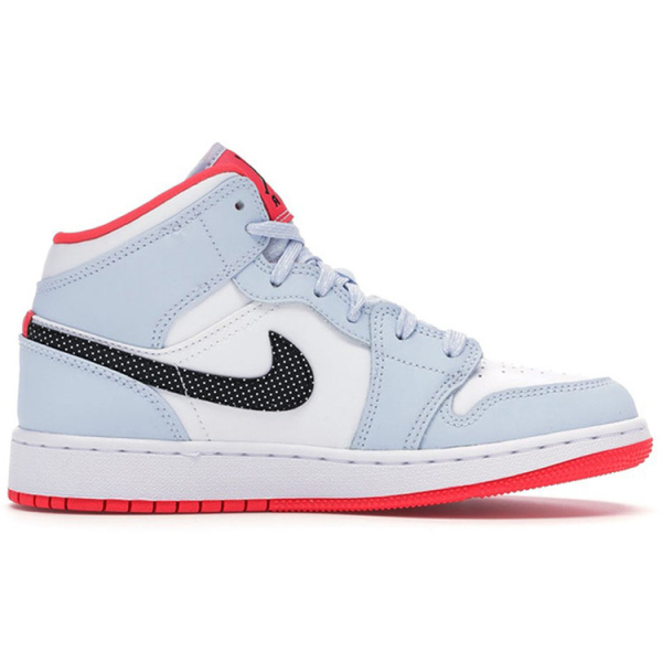 Jordan Air Jordan 1 Mid Half Blue Polka Dot Swoosh