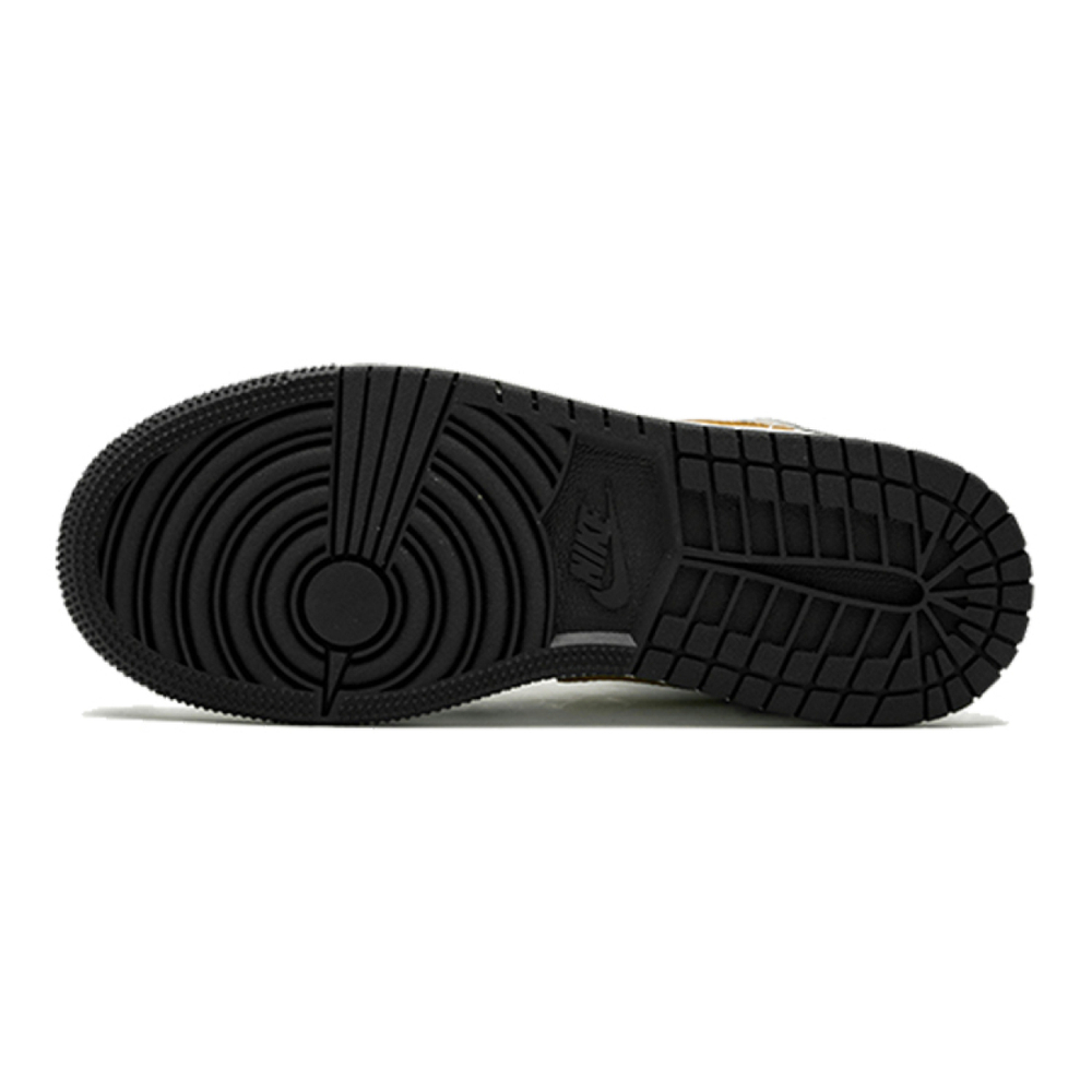 Jordan Air Jordan 1 Mid Patent Black White Gold