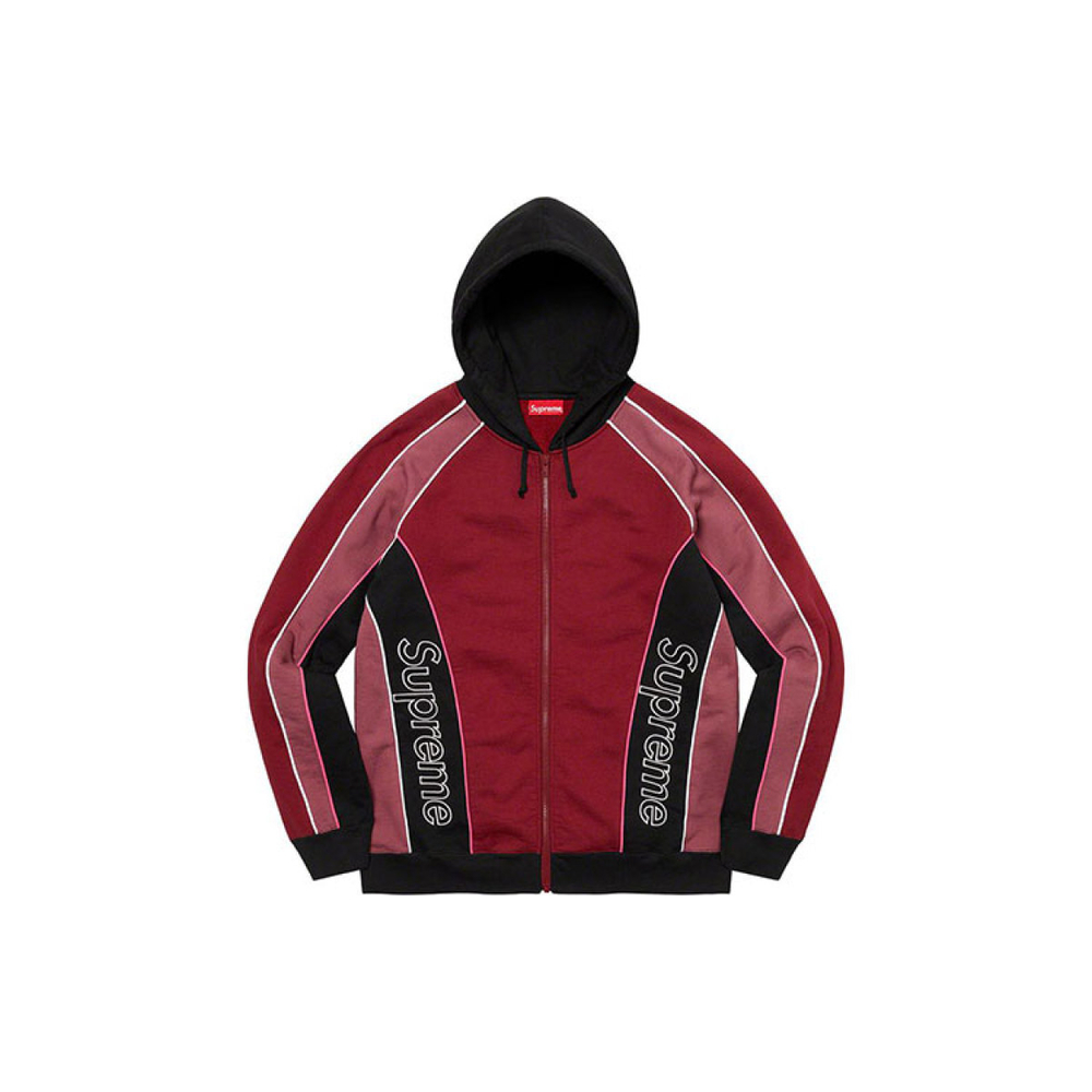 Supreme FW21 Week 1 Track Paneled Zip Up Hooded Sweatshirt