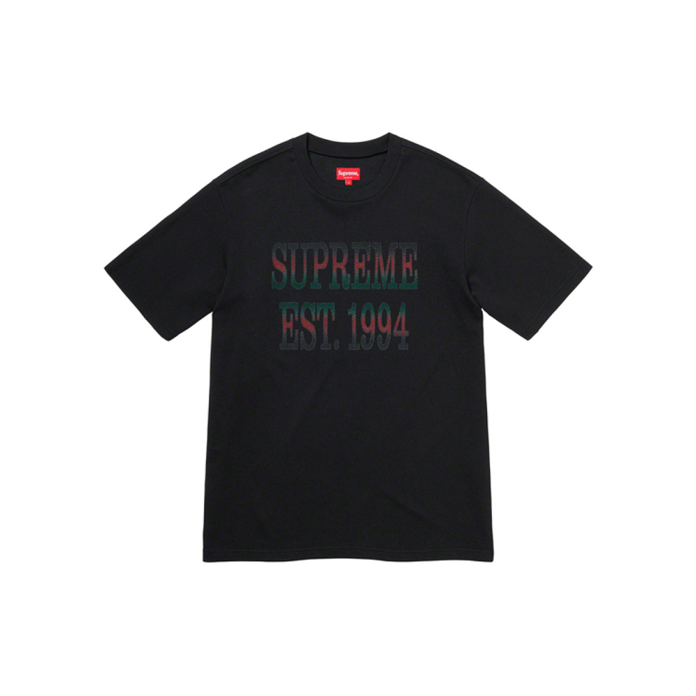 Supreme SS20 Week 7 Cotton Mesh Gradient Logo S/S Top Logo T