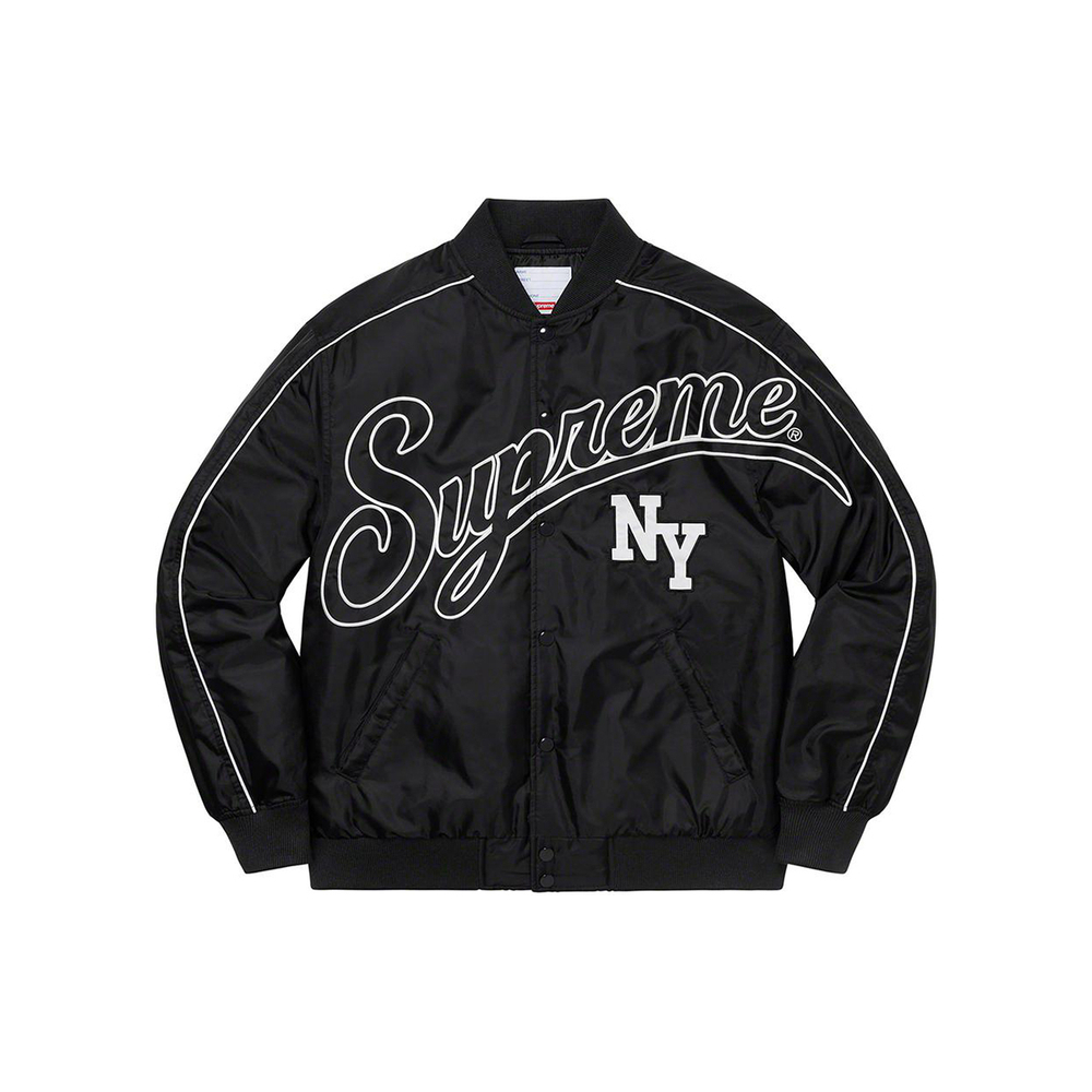Supreme FW20 Week 1 Contrast Script Varsity Jacket