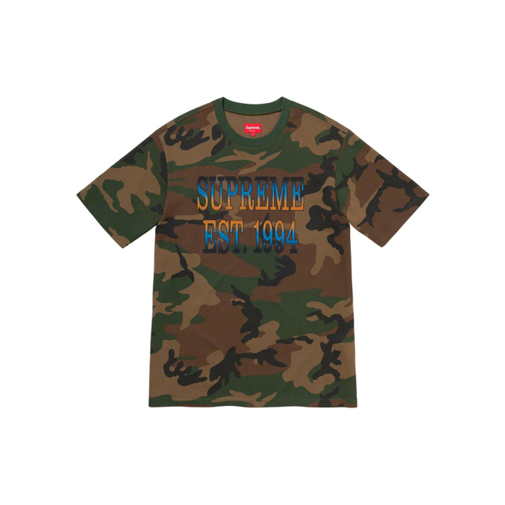 Supreme SS20 Week 7 Cotton Mesh Gradient Logo S/S Top Logo T