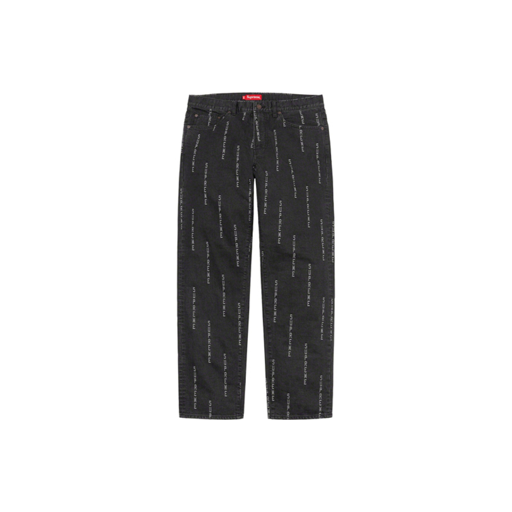 Supreme FW20 Week 15 Logo Stripe Jacquard Regular Jean