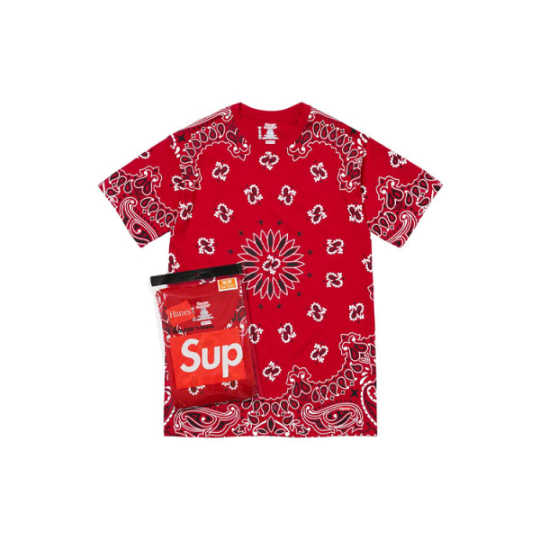 Supreme FW22 Week 1 x Hanes Bandana Tagless Tees T 2