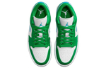Jordan Air Jordan 1 Low leather trend retro details exquisite shock absorption non-slip wear-resistant low-cut retro basketball shoes women's white, green and blue