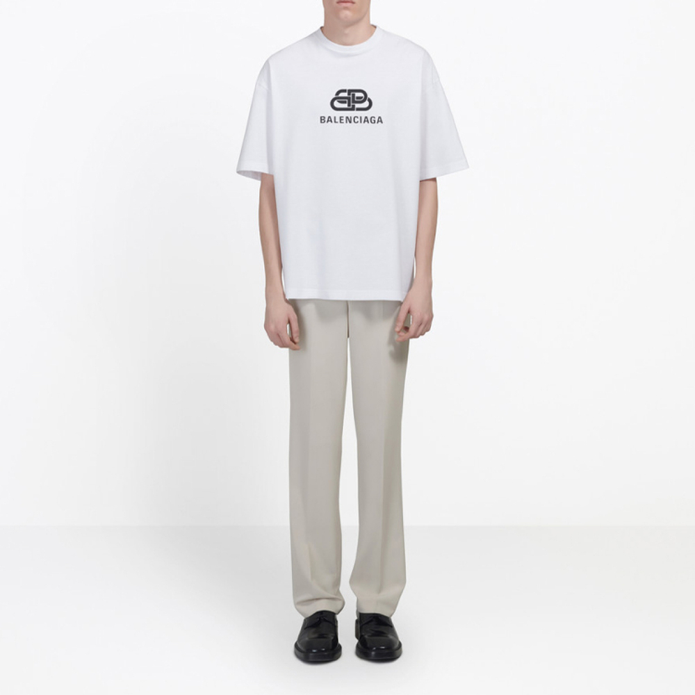 Balenciaga White T-shirt with BB logo logo T