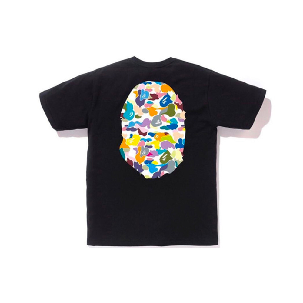 A BATHING APE Bape Multi Camo Big APE Head Tee T