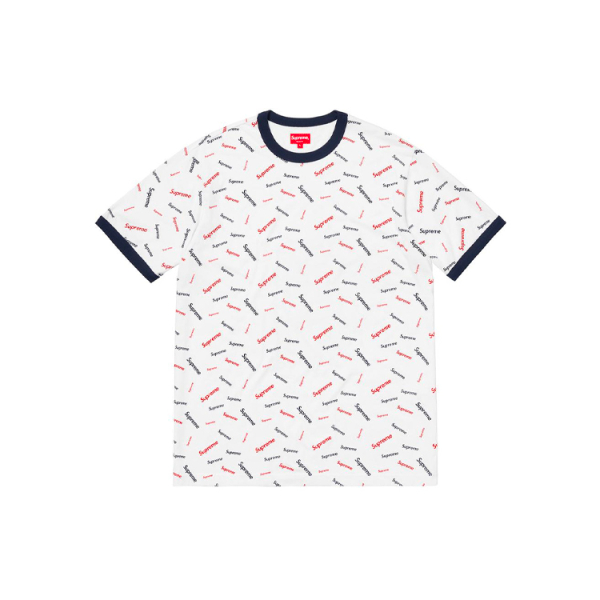 Supreme FW18 Scatter Ringer White Logo T
