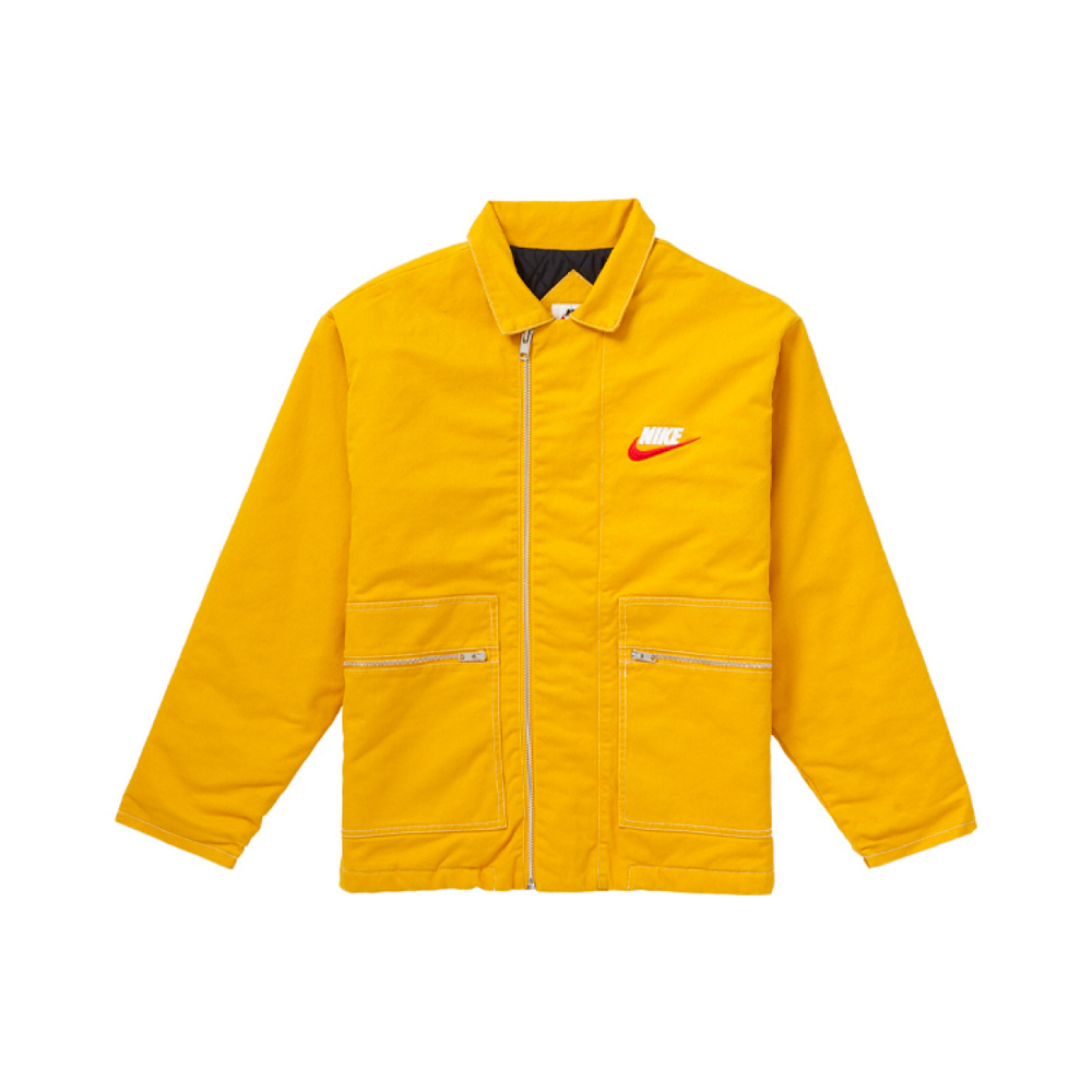 Supreme FW18 x Nike Double Zip Quilted Work Jacket Mustard
