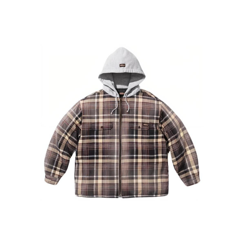 Supreme x Dickies FW23 WEEK9 PLAID HOODED ZIP UP SHIRT