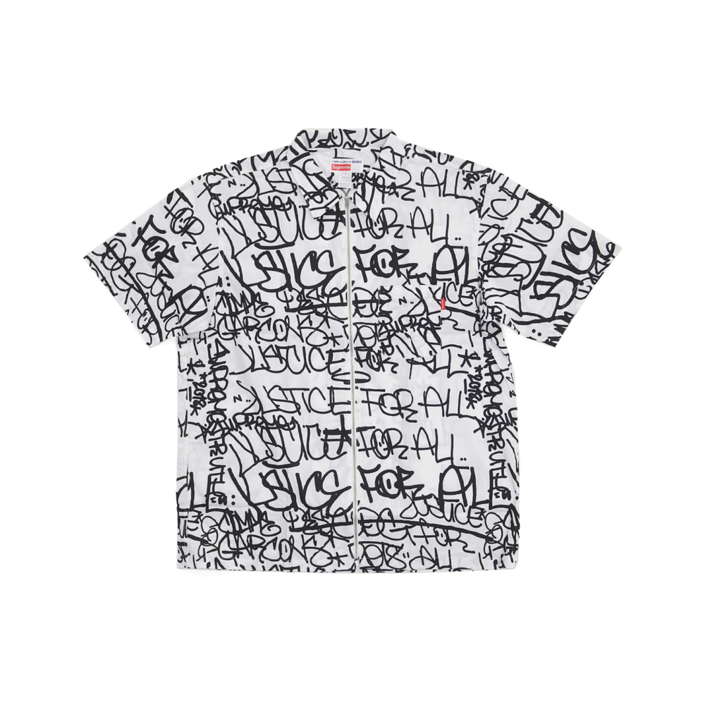 Supreme FW18 x Comme des Garcons SHIRT Graphic S/S Shirt White