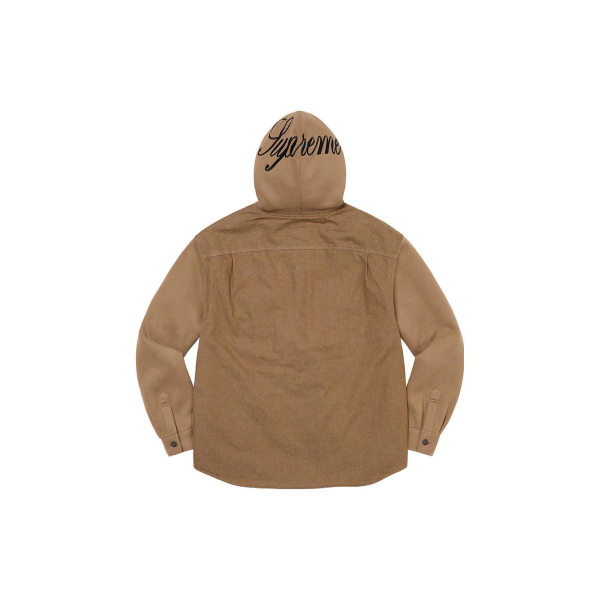 Supreme FW22 Week 12 Fleece Hooded Denim Shirt Logo
