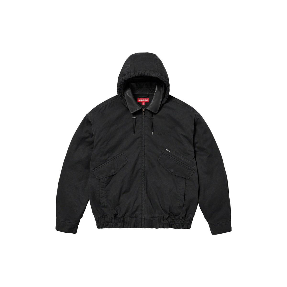 Supreme FW23 WEEK1 LEATHER COLLAR UTILITY JACKET