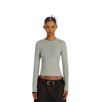 SKIMS COTTON JERSEY T LIGHT HEATHER GREY/