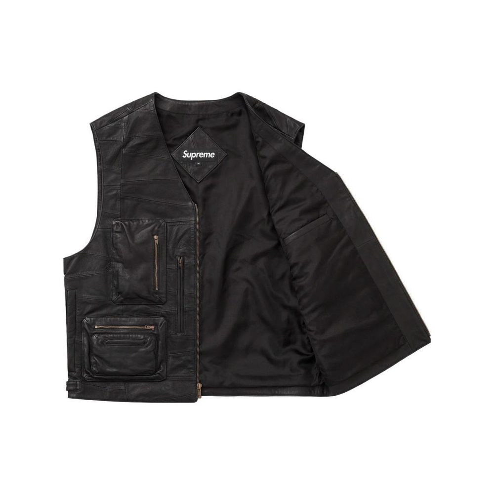 Supreme SS23 Week 4 PATCHWORK LEATHER CARGO VEST V