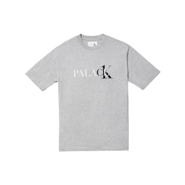 PALACE x Calvin Klein T-Shirt Light Grey Heather Logo T