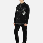 EVISU Multi-Pocket Loose Fit Denim Shirt Jacket