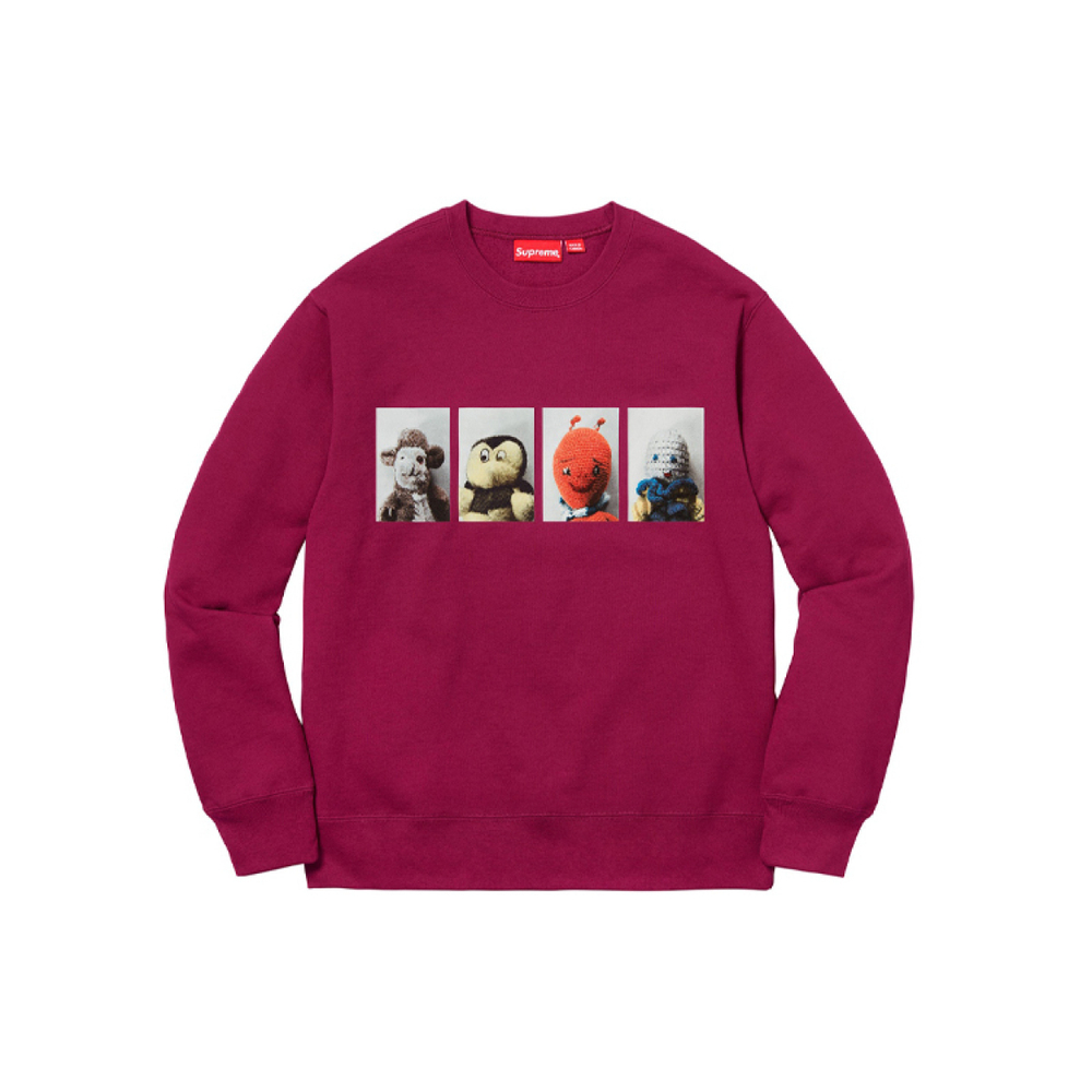 Supreme FW18 x Mike Kelley AhhYouth! Crewneck Sweatshirt Dark Magenta