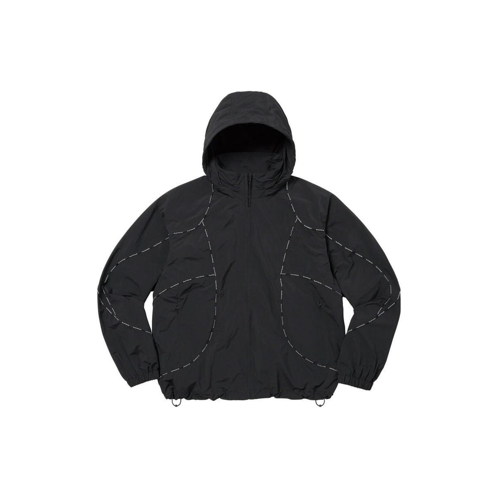 Supreme FW23 WEEK2 LOGO PIPING HOODED TRACK JACKET Logo