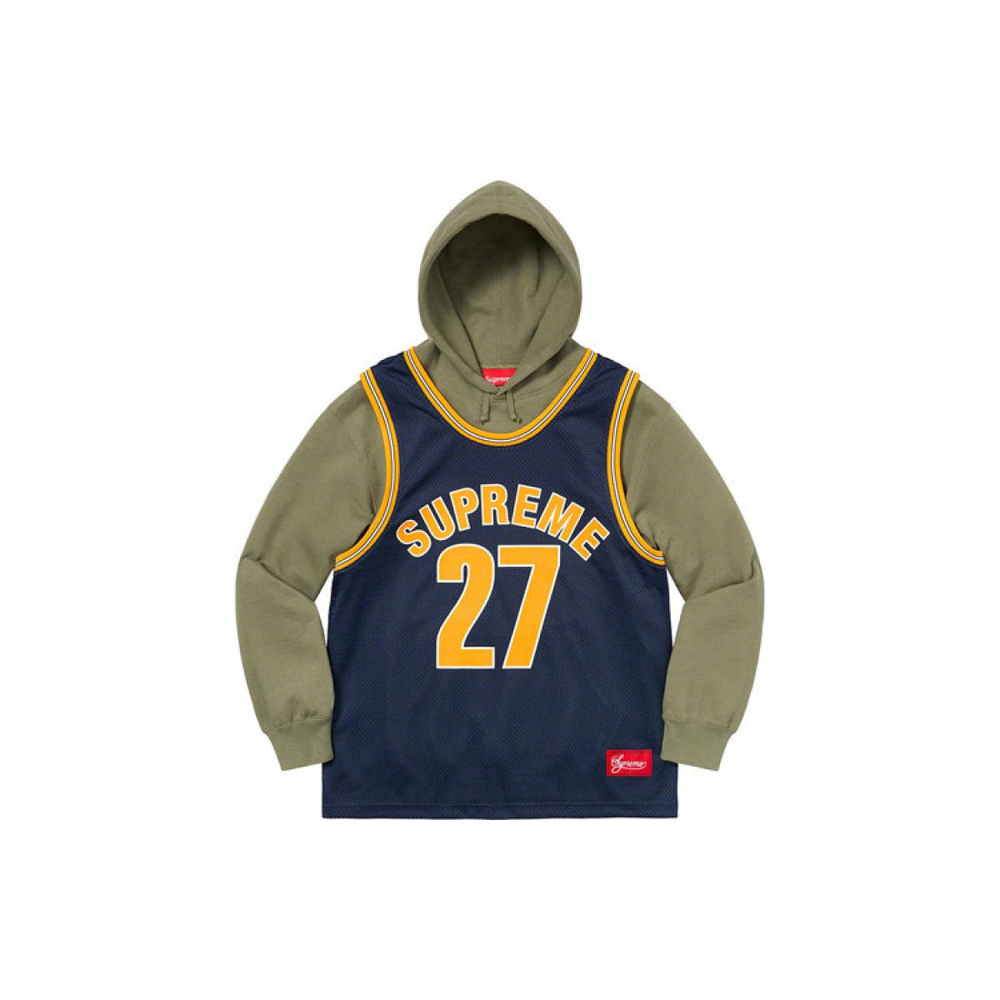 Supreme SS21 Week 6 Basketball Jersey Hooded Sweatshirt