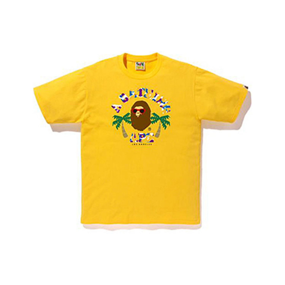 A BATHING APE LA CAMO COLLEGE TEE T