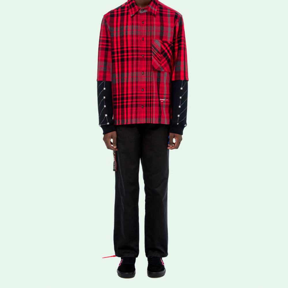 OFF-WHITE FW19 Jersey Sleeve Shirt Logo