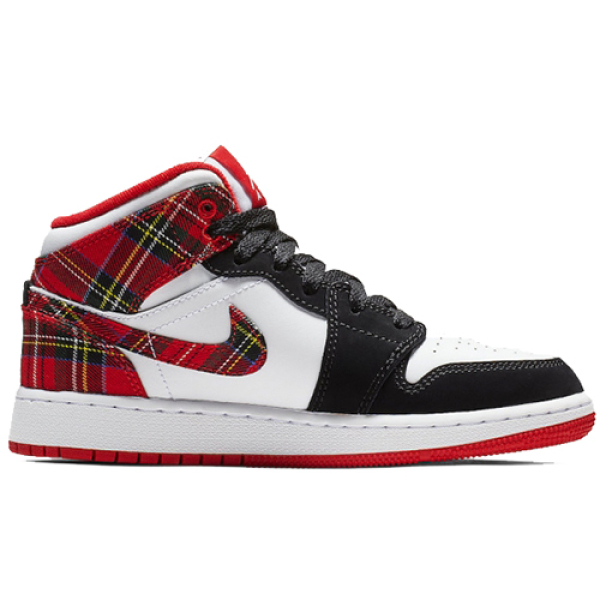 Jordan Air Jordan 1 Mid White Plaid