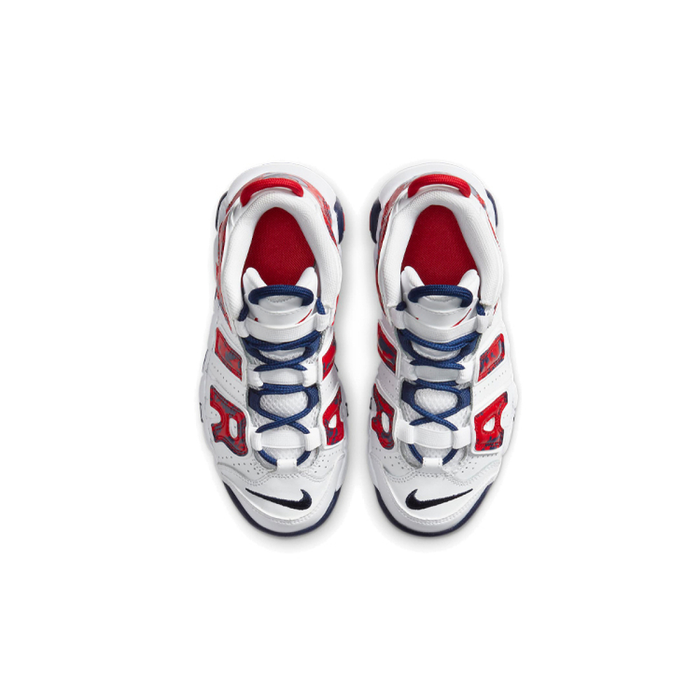 Nike Air More Uptempo red navy camo PU