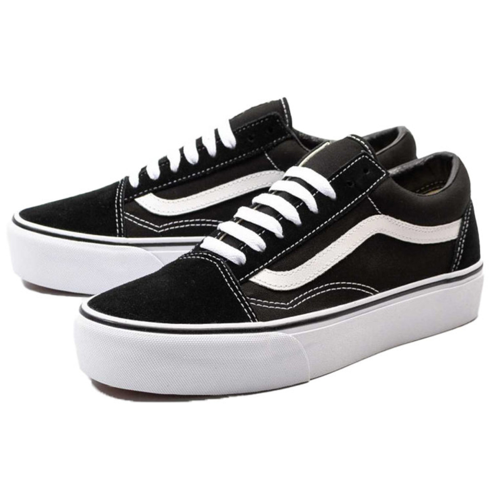 Vans Old Skool Platform Black White